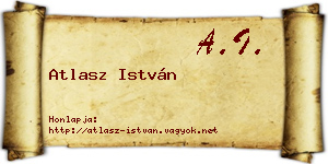 Atlasz István névjegykártya