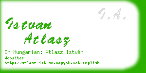 istvan atlasz business card