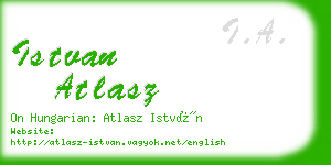 istvan atlasz business card